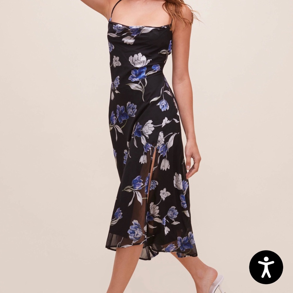 ASTR Galia Floral Midi Dress